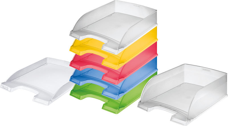 Leitz Briefkorb – mit Griffausschnitt, mit Beschriftungsfeld, matt, gelb, B 255 × H 70 × T 357 mm