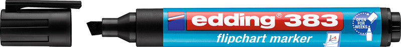 Edding Flipchart-Marker 383 – Keilspitze 1-5 mm – Schwarz – Nachfüllbar