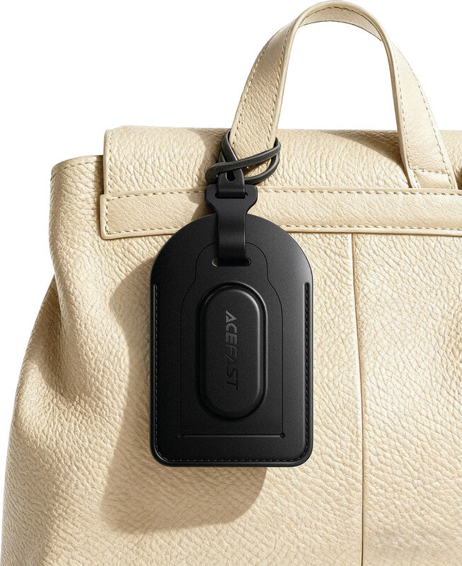 Acefast Gepäckanhänger – Bluetooth, mit Apple Find My, CR2032-Batterie – für iOS – 60×93×9 mm – Schwarz