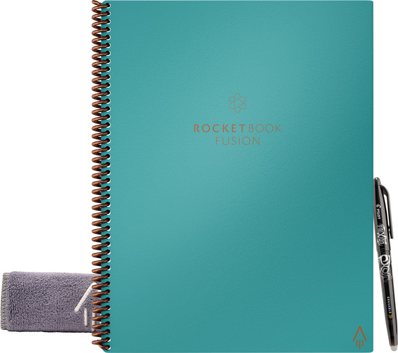 Rocketbook Spiralbuch, punktkariert, liniert, Spiralbindung, 42 Seiten, 90 g/m² – türkis, für ROCKETBOOK App