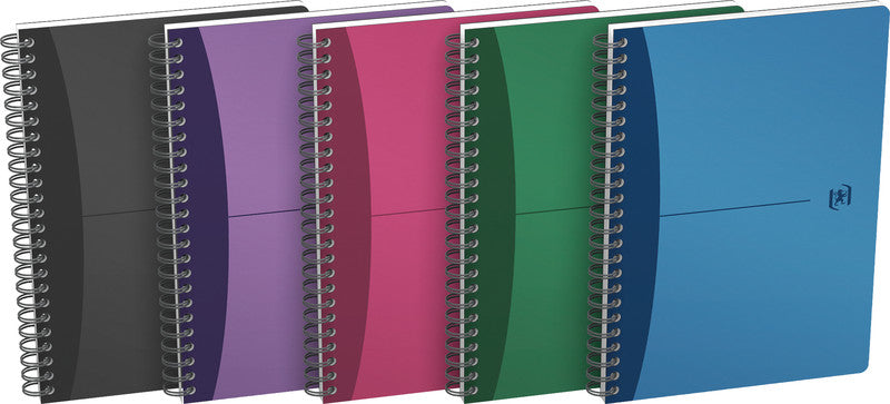 Elba Collegeblock Urban Mix, 90 Blatt, 90 g/m² – farbig sortiert (blau, grün, rot, lila, silber)