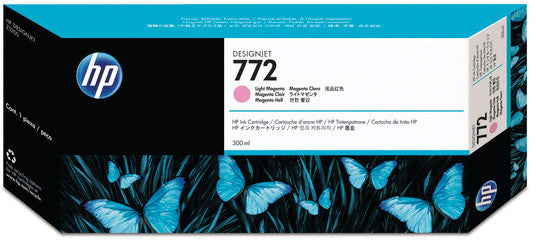 HP Tintenpatrone 772, Hellmagenta, 300 ml – für HP