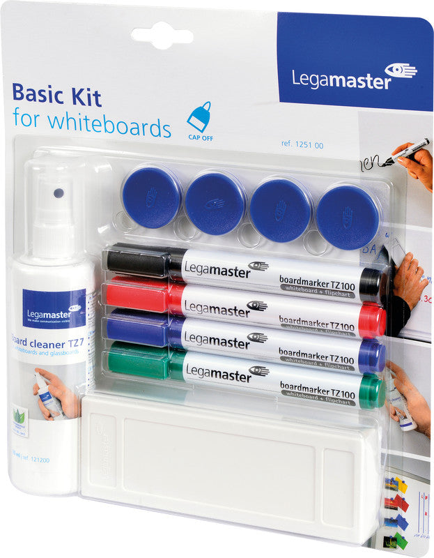 Legamaster Starter-Kit, inkl. 4 Marker, Wischer, Reiniger – für Whiteboards