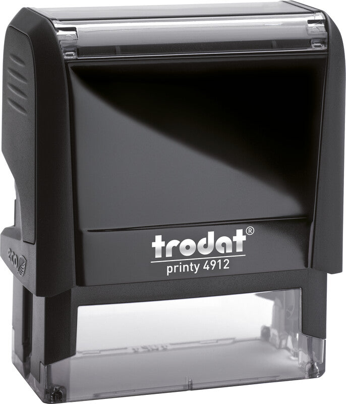 Trodat Printy 4912 – Selbstfärbender Textstempel zum Selbersetzen – Abdruck 47 × 18 mm – Schwarz, Mehrsprachig