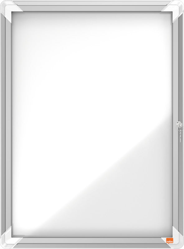 Nobo Schaukasten, 4 × A4 – Aluminium, abschliessbar, magnethaftend, 49,4 × 66,8 × 4,3 cm