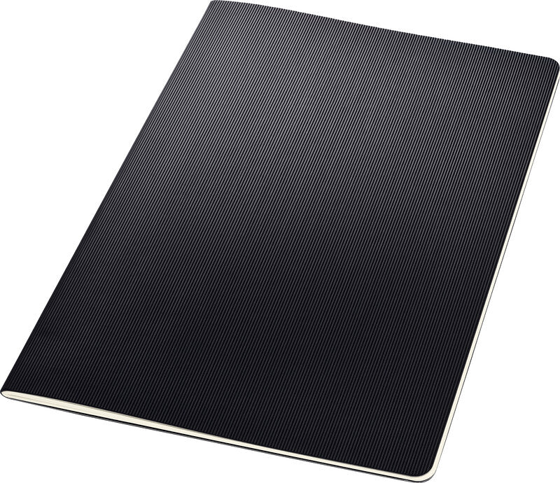 Sigel Notizheft, 187 × 270 mm, kariert, Fadenheftung, Softcover, 64 Seiten, 80 g/m² – schwarz
