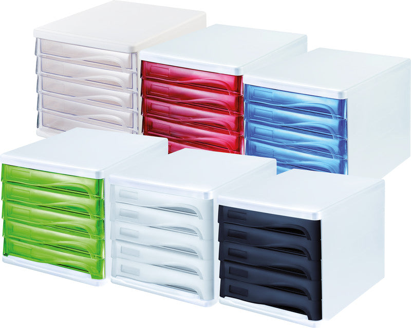 Helit Schubladenelement the wave Colours – für Format A4 – 265 × 250 × 340 mm