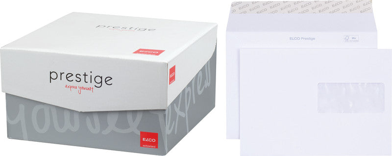 Elco Couvert C5, Fenster rechts, Haftklebung, weiss, 120 g/m² – 250 Stk.