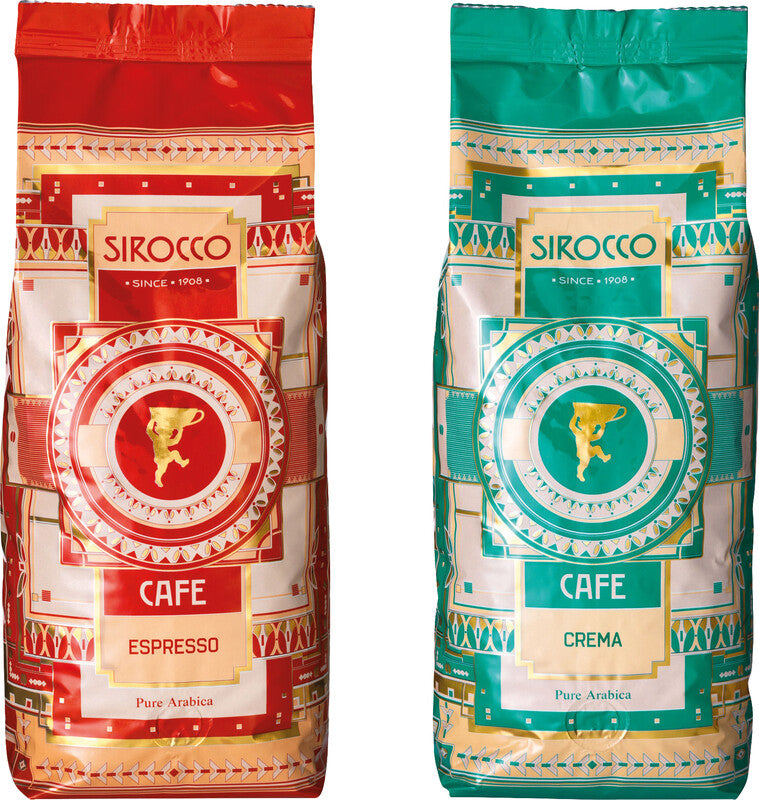 Sirocco Bohnenkaffee Espresso Classico – 500 g – Arabica – Dunkler Röstgrad