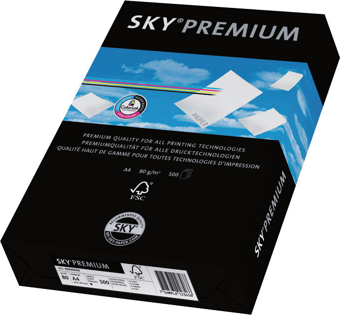 Sky premium Kopierpapier – A3, 80 g/m², weiss – für Inkjet/Laser/Kopierer – FSC – 500 Blatt