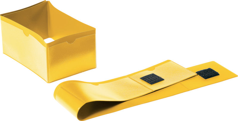 Durable Kennzeichnungstaschen – 140 × 65 mm, gelb, für Palettenfuss, 50er-Pack