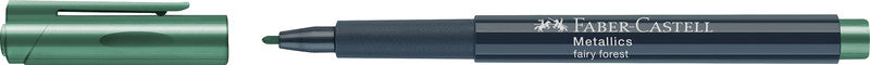 Faber-Castell Non-Permanent-Marker Metallic – Rundspitze 1,5 mm – sortiert – 12er-Set – für dunkles Papier
