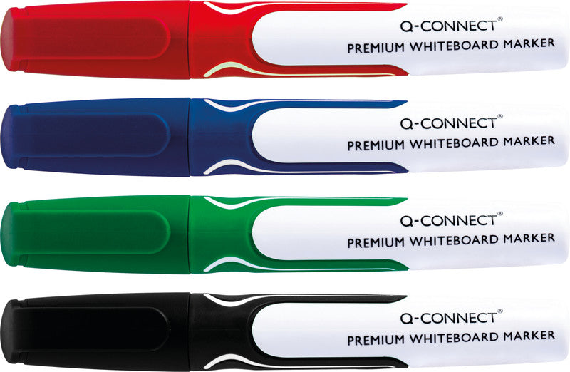Q-CONNECT Whiteboard-Marker – Rundspitze 3 mm – Schwarz – Trocken abwischbar