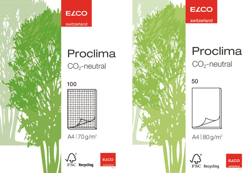 Elco Notizblock, A4, blanko, geheftet, 50 Blatt, perforiert, 80 g/m² – weiss