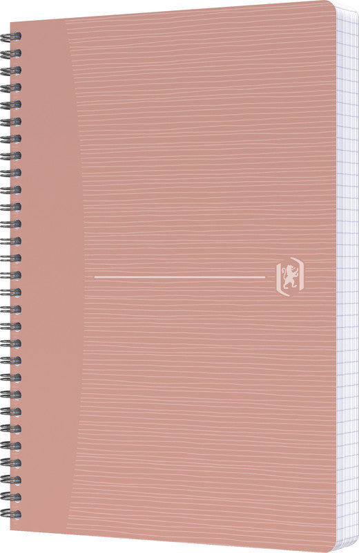 Oxford Collegeblock A5, kariert 5 mm, Spiralbindung, 90 Blatt, 90 g/m² – weiss, für SCRIBZEE App