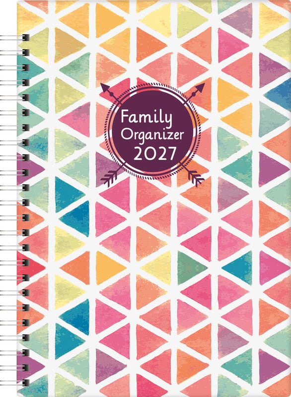 Biella Familienorganizer Agenda – 1 Woche/2 Seiten, Spiralbindung, 14,5 × 20,5 cm, 2027, FSC