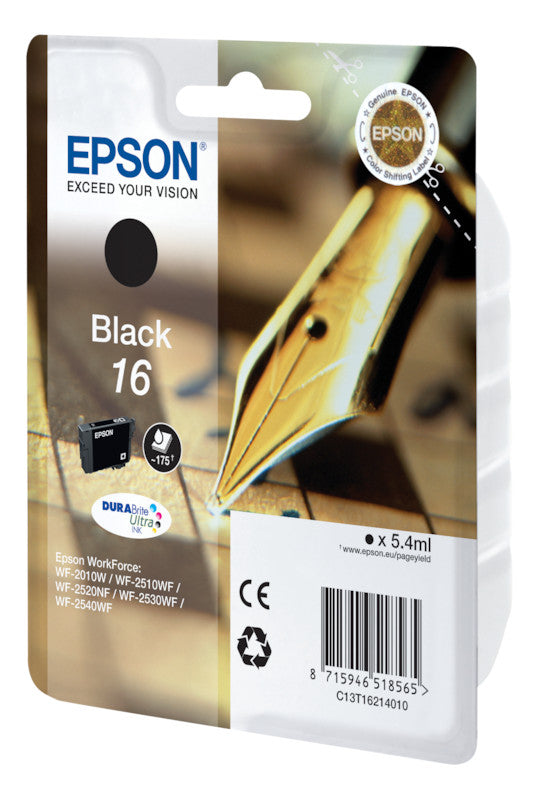Epson Tintenpatrone 16, Schwarz, 175 Seiten