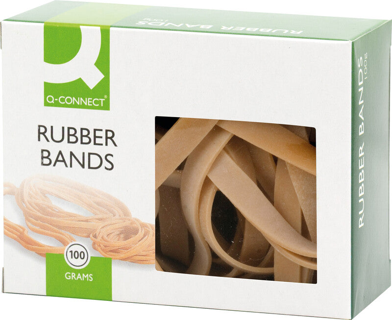 Connect Gummibänder – 6 × 90 mm, Ø 57 mm, braun, Naturkautschuk, 100 g