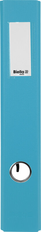 Biella Zeigebuch – A4 Hochformat – 2-Ring Hebelmechanik, 40 mm Rücken – Hellblau, mit Niederhalter, FSC