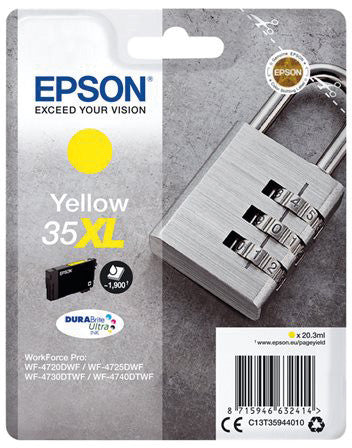 Epson Tintenpatrone 35XL, Gelb, XL, 1'900 Seiten – für Epson-Drucker
