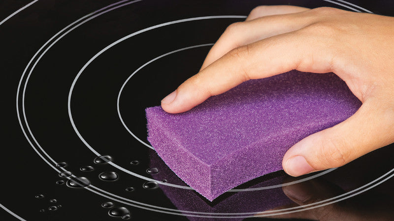 3M Schwamm – Kunststoff, 15 × 15 × 4 cm, violett, für Glaskeramik-Kochfelder, 1 Stk.