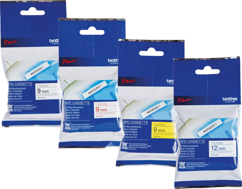 Brother Schriftband – 12 mm × 8 m, weiss, blau