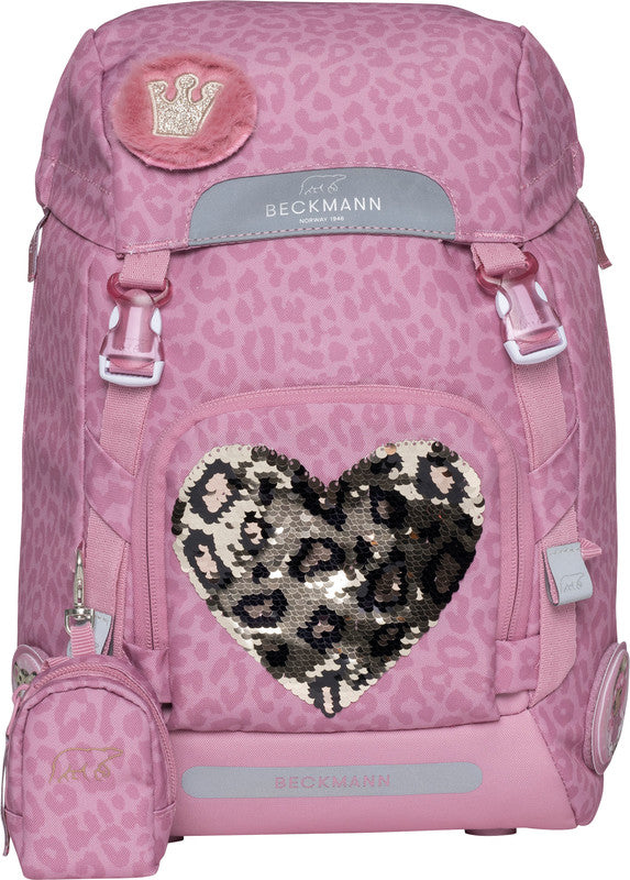 Beckmann Classic Schulrucksack 1st – 6-teilig – Furry, mit Leuchteffekt