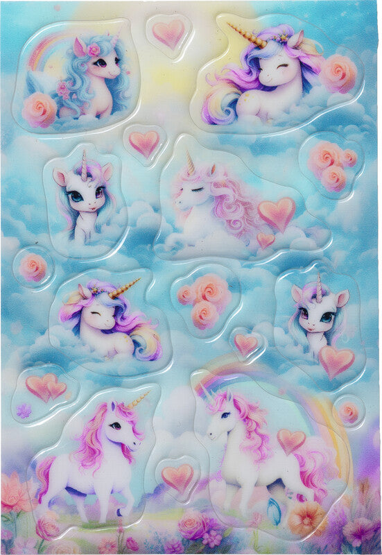 HERMA Schmucketiketten – Happy Unicorns – 17 Stück – permanent – mehrfarbig