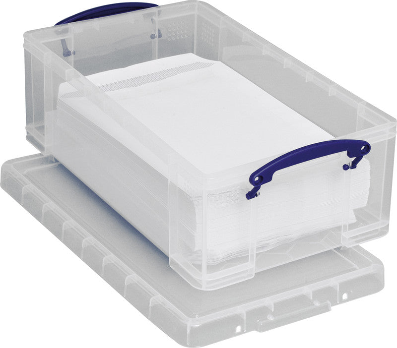 Really Useful Boxes Ordnungsbox – Kunststoff, transparent, 27 × 15 × 46,5 cm – 1er-Pack