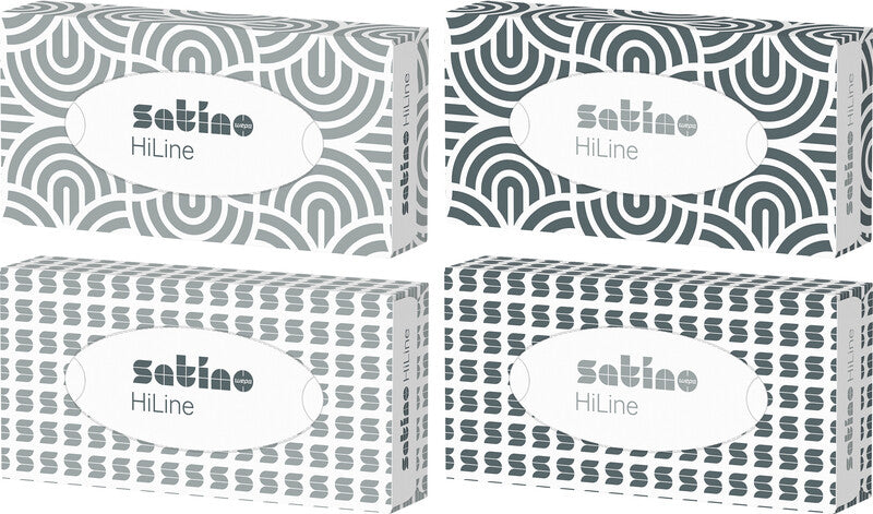 Satino hiline Kosmetiktücher Box – 2-lagig, Zellstoff, hochweiss, 210 × 205 mm – 100 Tücher