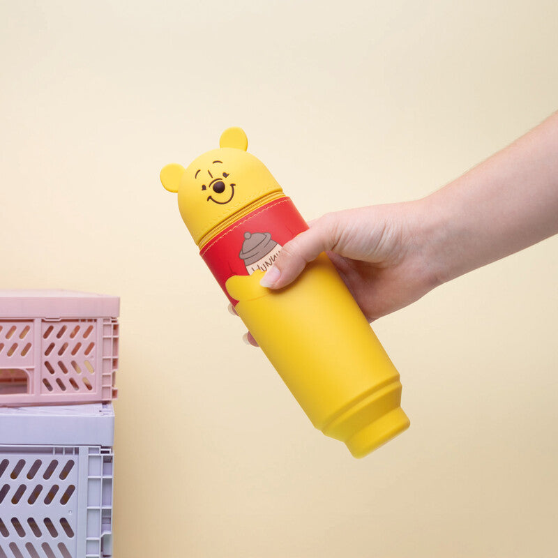 Disney Schlamperetui, leer (1-teilig), 1 Klappe, Winnie The Pooh, mehrfarbig, Silikon, 7 × 18 cm