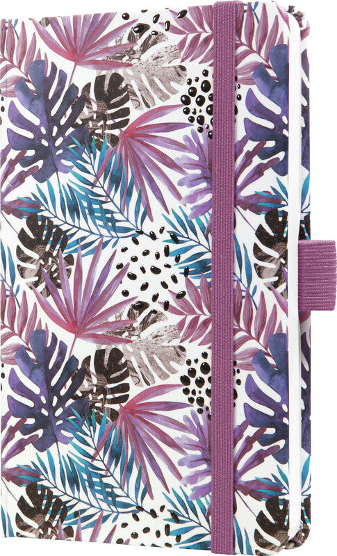 Sigel JOLIE Agenda – 1 Woche/2 Seiten, gebunden, A6, 2026, Jungle Violet Fever, FSC
