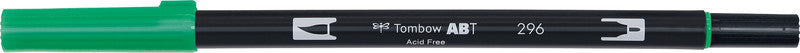 Tombow Brush Pen ABT Dual – Feinspitze 0,3 mm, Pinselspitze 3-10 mm – Grün – wasservermalbar