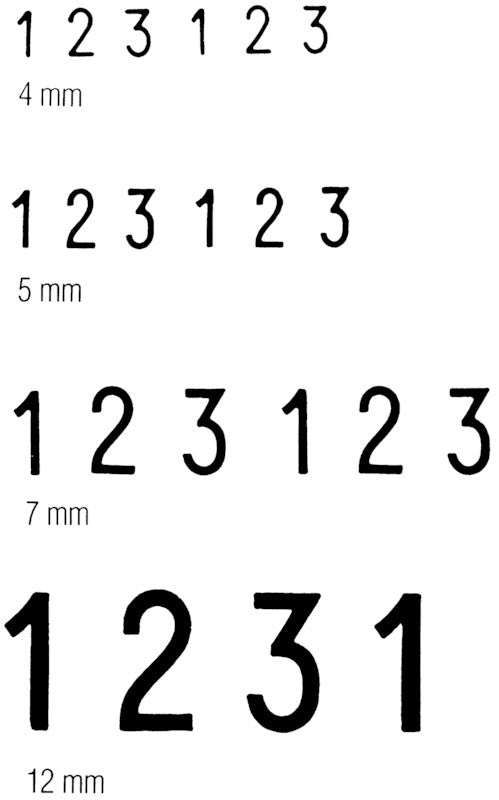 Trodat Motivstempel – Motiv: Zahlen (6-stellig), Metall, 28 × 5 mm, ohne Kissen