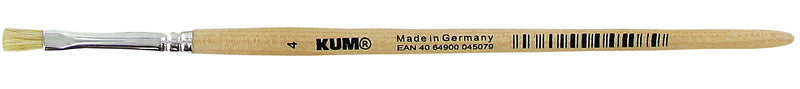Kum Pinsel – braun, Holz (Birke), Länge 180 mm, Grösse 4, Borsten aus Schweinehaar, Aluminiumzwinge