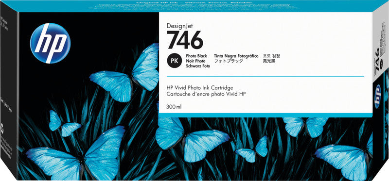 HP Tintenpatrone 746, Schwarz, 300 ml – für Inkjetdrucker/Multifunktionsgeräte