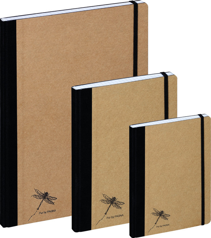 Pagna Notizbuch A6, kariert, gebunden, Karton, 160 Seiten, 70 g/m² – natur