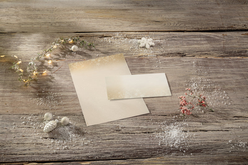 Sigel Weihnachts-Couvert C5/6 Goldene Weihnachtsnacht, Nassklebung, 90 g/m², mit Innendruck – 25 Stk.