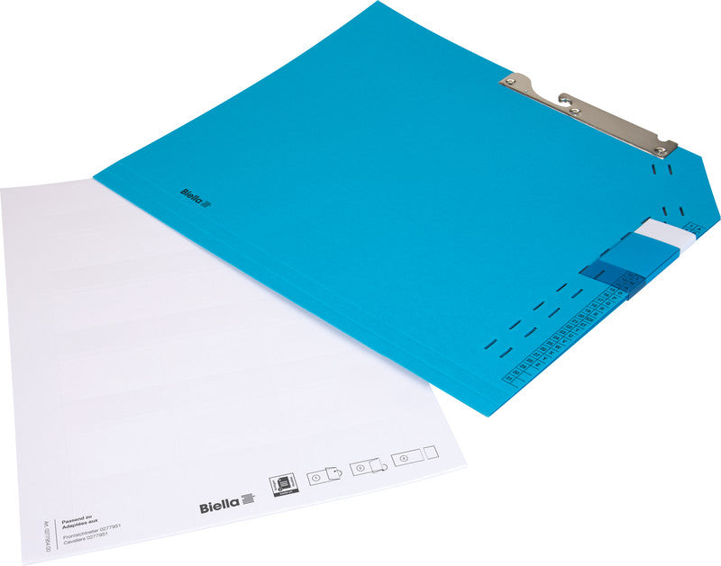 Biella Schuletiketten – 145 × 7 mm, 22 Etiketten/Blatt, 5 Bogen, Papier
