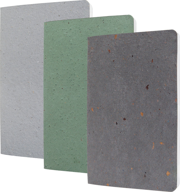 Sigel Notizheft, 140 × 200 mm, kariert, Fadenheftung, 100 Seiten, 100 g/m² – grün