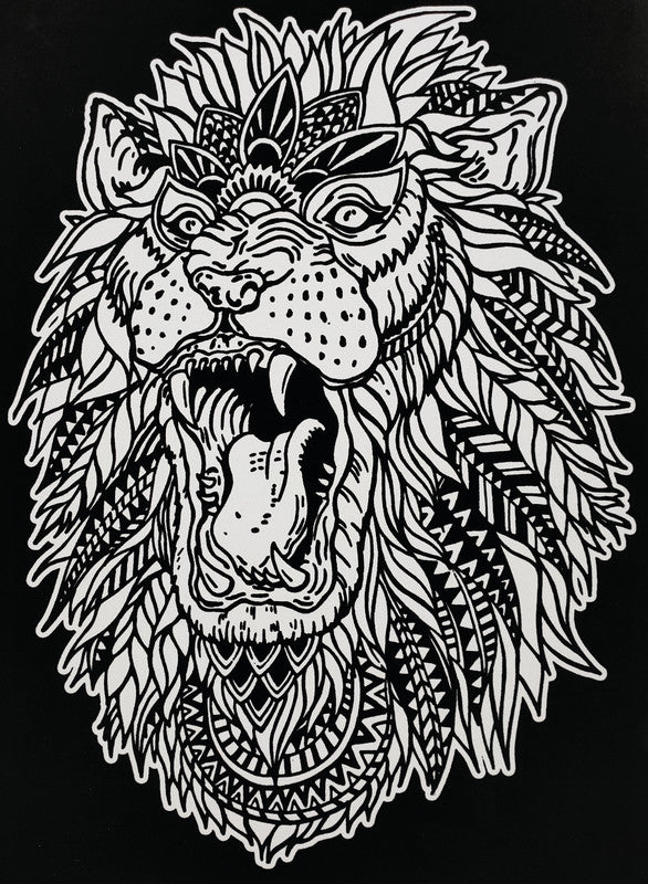 Tataruga Löwe Malkarton, Karton, 21 × 29,7 cm, schwarz