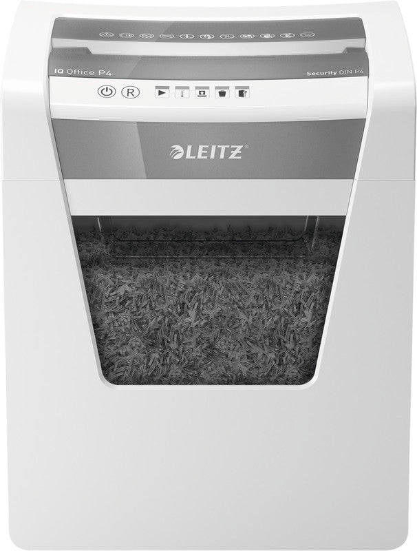 Leitz IQ Office – Aktenvernichter, DIN P-4, Partikelschnitt 4 × 40 mm, 15 Blatt, 23 l, A4