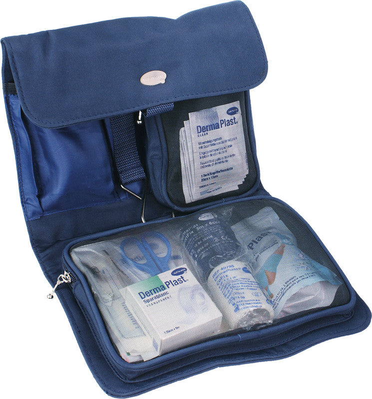 DermaPlast Erste-Hilfe-Set Travel – für Reisen – Blau, Nylon – 250 × 190 × 85 mm