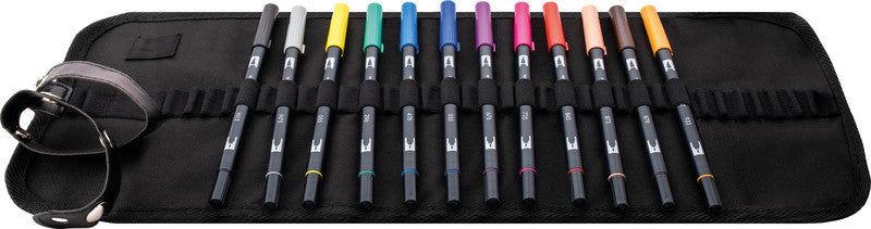 Tombow Brush Pen ABT Dual Brush Pen – Pinselspitze – sortiert – 12er-Set – wasservermalbar