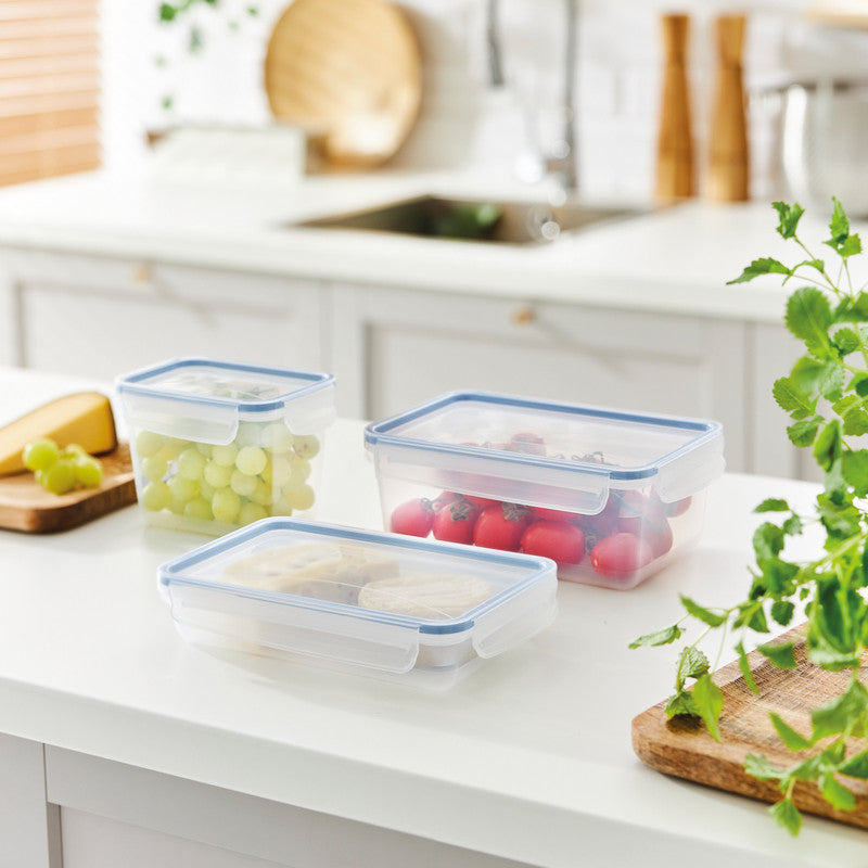 Rotho Kühlschrankdose Clic & Lock – 2 l – rechteckig – 23,9 × 9,2 × 16 cm – PP – transparent