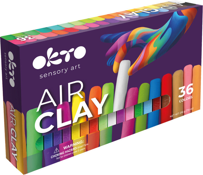 Okto sensory art Knete-/Modelliermasse-Set – lufthärtend – 36 × 6 g – ab 3 Jahren