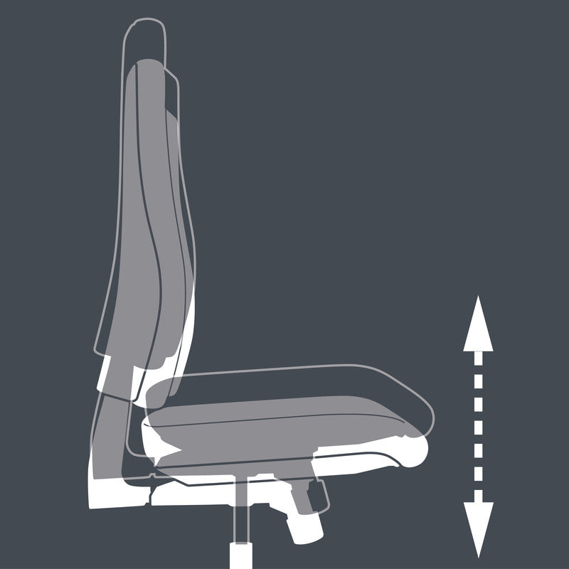 Topstar Bürostuhl Sitness 15 – Sitzhöhe 43–54 cm, 110 kg, Grau