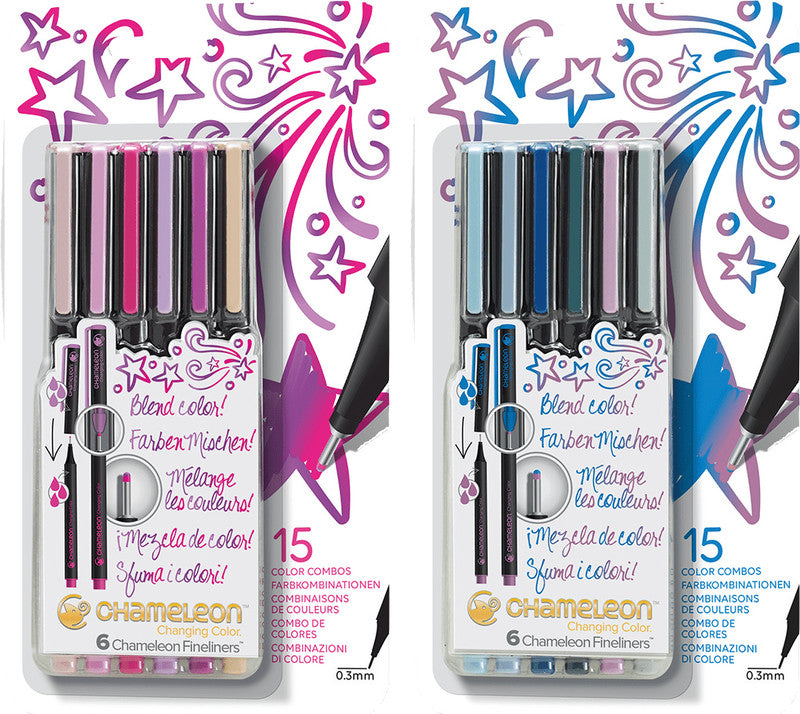 Chameleon Changing Color Fineliner – 6er-Set 0,3 mm – 6 Farben, sortiert