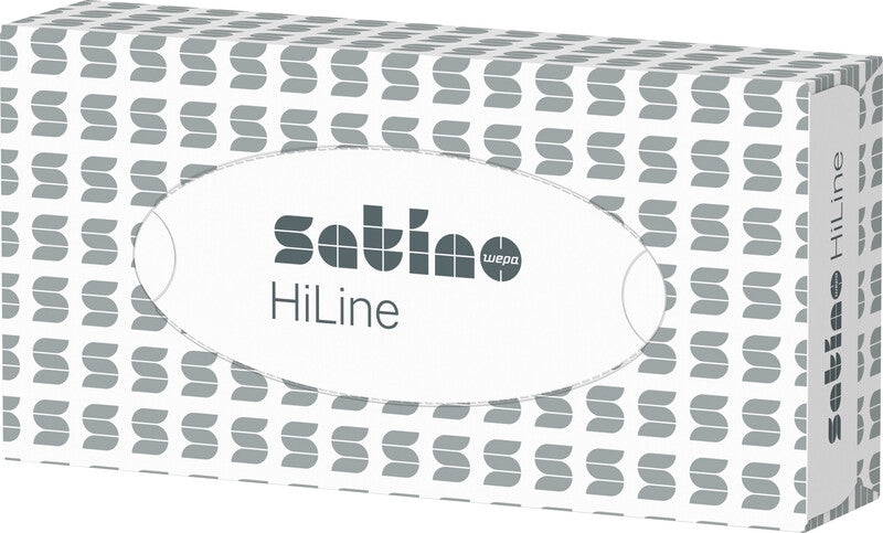 Satino hiline Kosmetiktücher Box – 2-lagig, Zellstoff, hochweiss, 210 × 205 mm – 100 Tücher