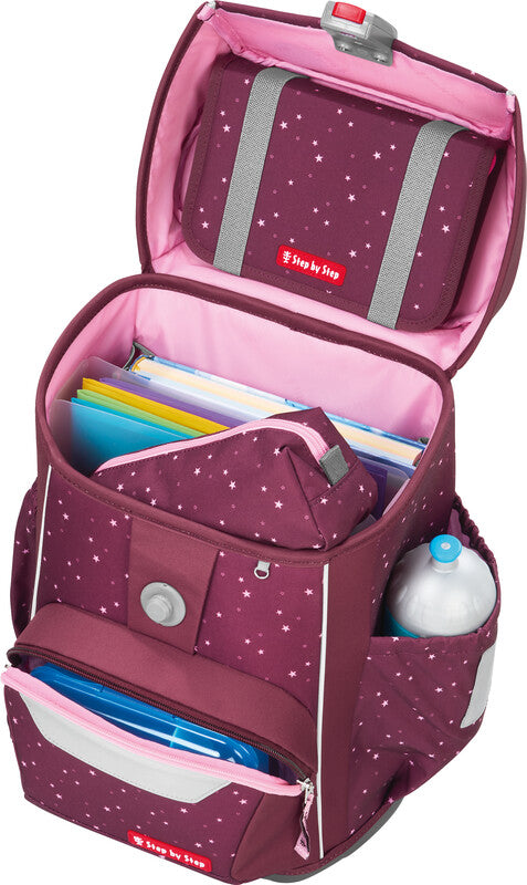 Step by Step Basis Schulrucksack-Set – 4-teilig – Berry Stars